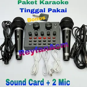 SoundCard V8 Mixer External Sound card V8 USB Audio Live Broadcast V8 sound effect secara live
