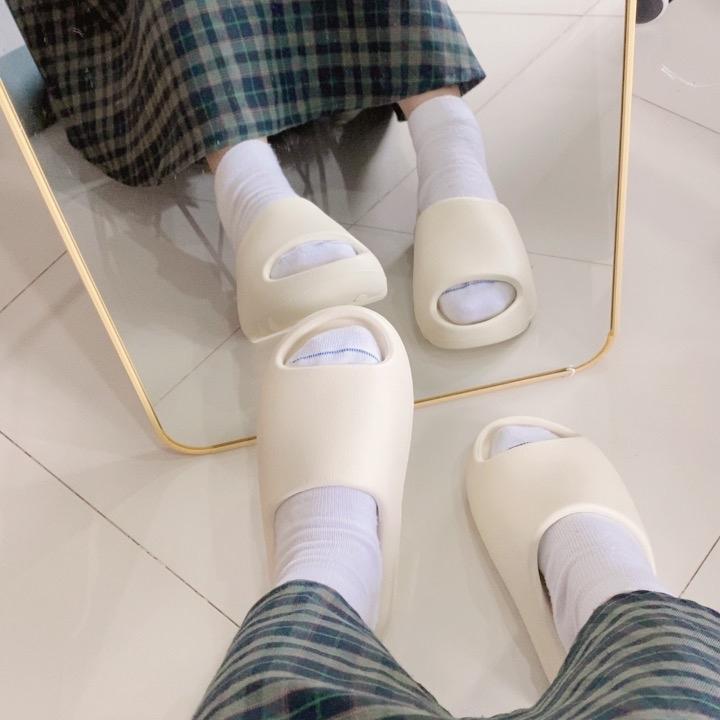  Nhà Mén Dép Bánh Mì Slide YZ Vân Nhám Răng Cưa Đúc Nguyên Khối Cao Cấp Đế Cao 4-4,5cm Cao Su Nhung Có Quai Size 36-43 3 Màu Sắc Đồng Sandal Thời Trang Đa Năng 