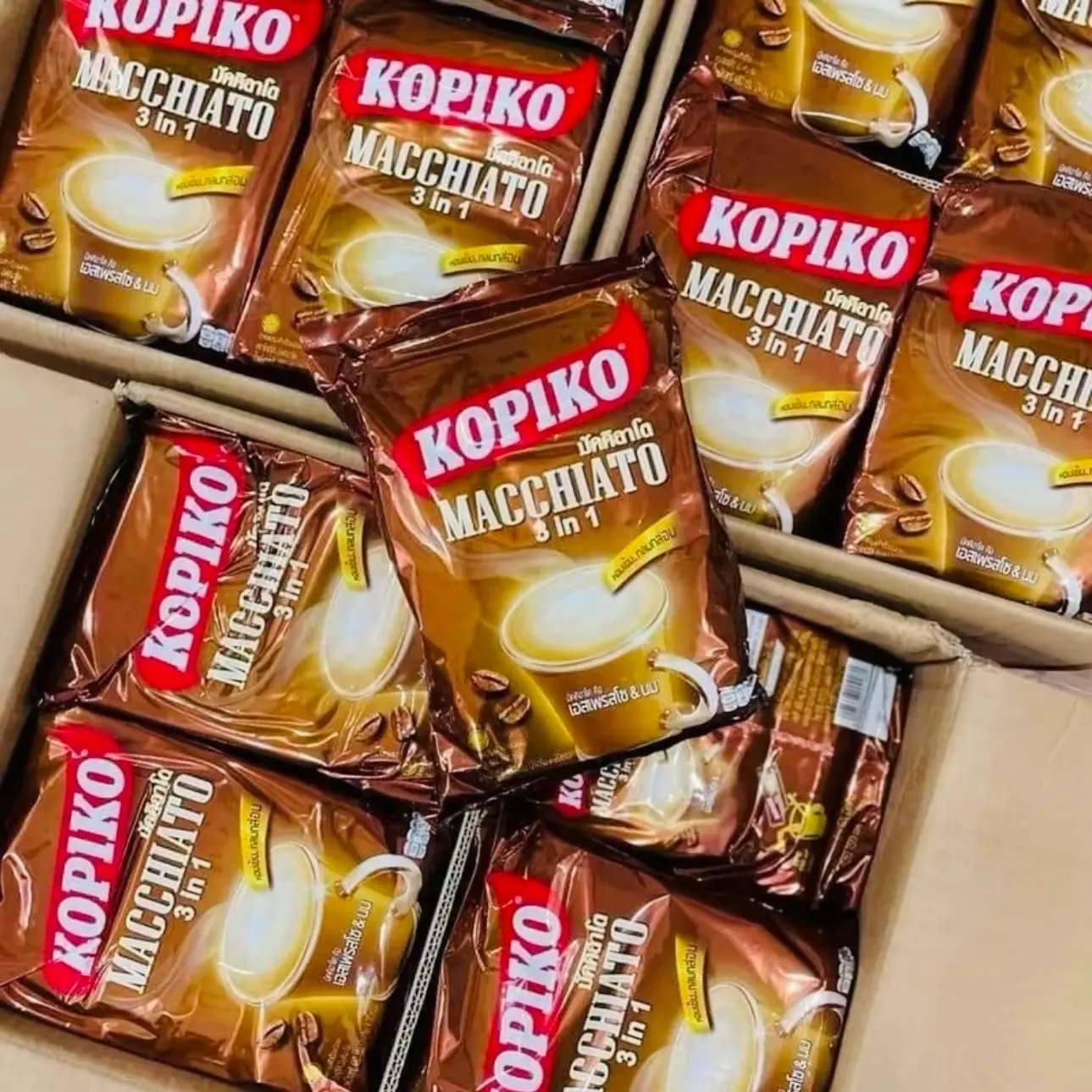 ( COMBO 10 BỊCH) CÀ PHÊ KOPIKO MACCHIATO 3 IN 1 ( CHUẨN THÁI 1 bịch 20 gói x 24g)
