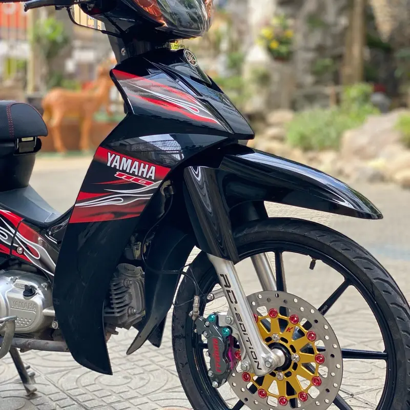tem rời dán cho xe sirius lửa chữ spark đỏ đen in chất liệu decal trắng ,Nhãn Dán 2