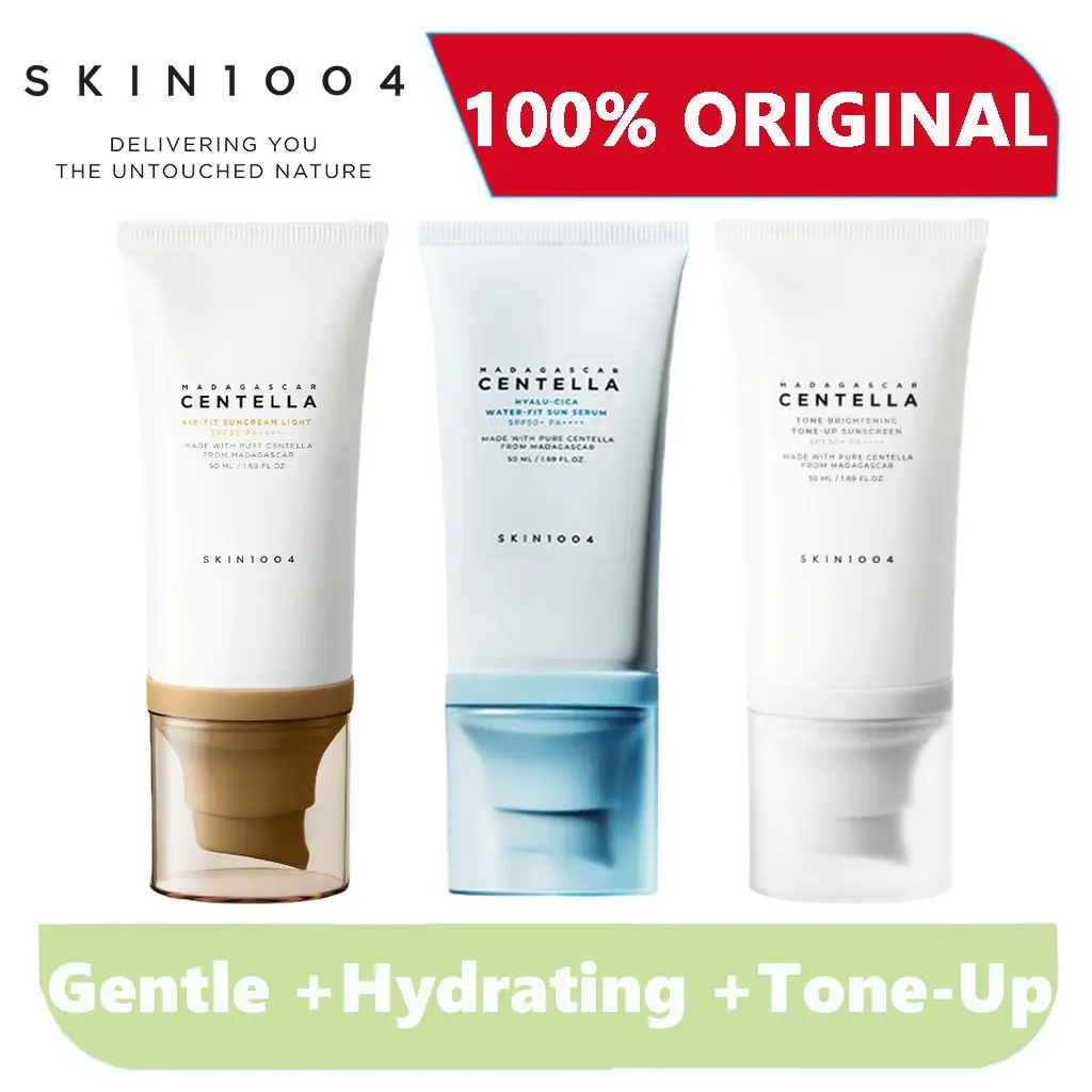 Skin 1004 Sunscreen Centella Sunscreen SKIN1004 Madagascar Centella Tone Brightening Tone-Up/Air-Fit Suncream Light Daily Gentle /Hyalu-Cica Water-Fit Sun Serum SPF50+ PA++++ 50ml