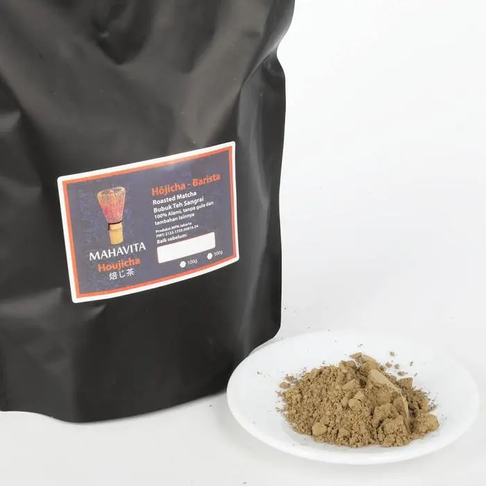 Mahavita Hojicha roasted matcha bubuk teh sangrai jepang grade Barista - 100gr 2