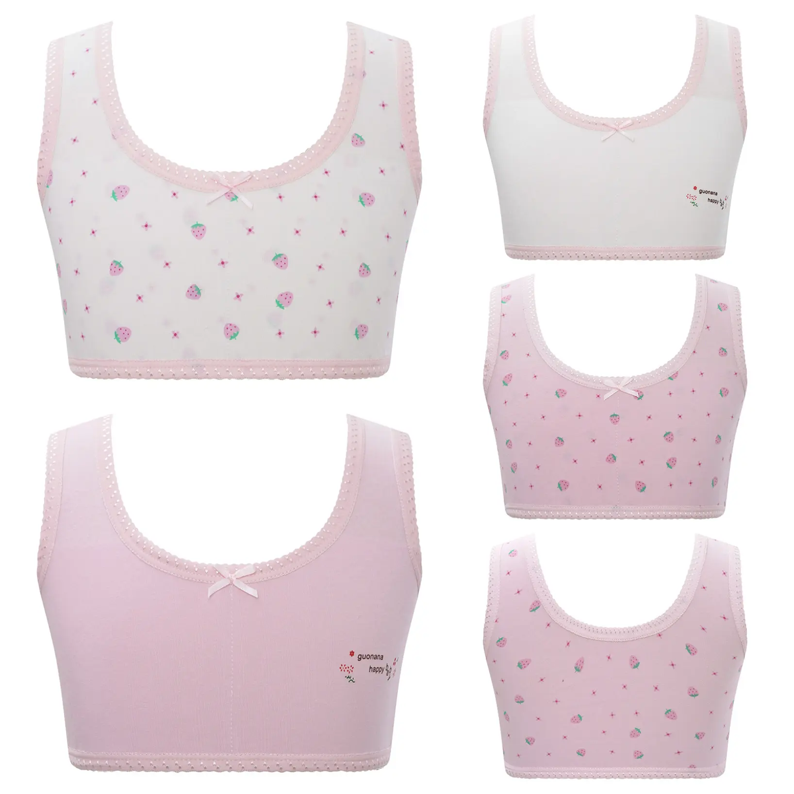 Haitryli Little Girls Fitness Crop Tops Vest 7-14 Years Sports Bras Bralettes Yoga Workout Wireless Undies