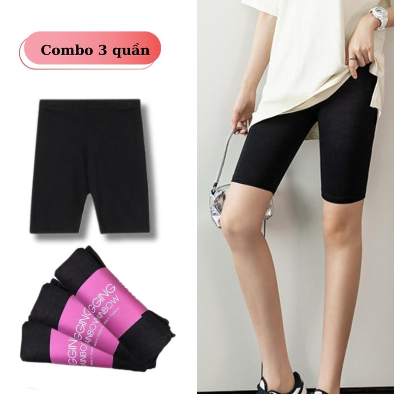 Combo 3 quần legging ngố dáng lửng ôm body thể thao thoáng mát QL002CB3 0