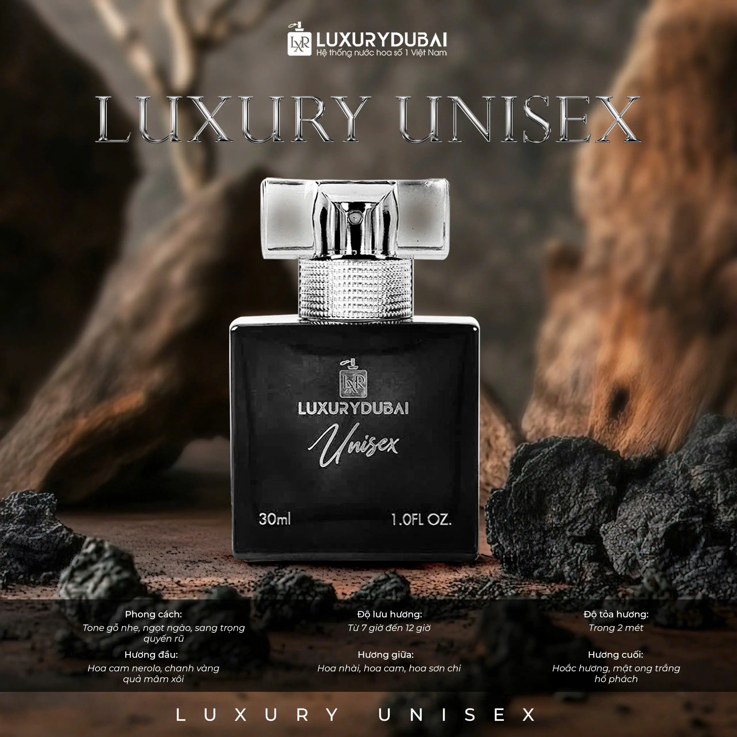 LuxuryDubai Nước Hoa LUXURY UNISEX 30ml - Sang Trọng, Quyến Rũ, Tỏa Hương Xa, Độ Lưu Mùi Hương 12 Giờ, Dành Cho Cả Nam Và Nữ, - Perfume Cao Cấp