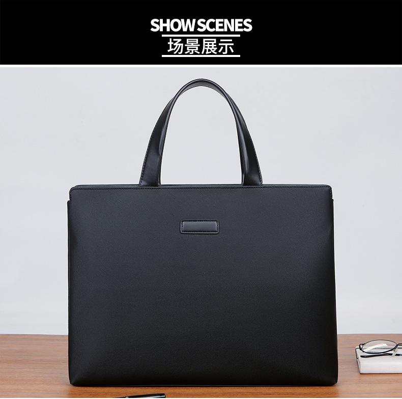 Product Introduction of New Men's Handbag PVC Business Tote Bag Document Bag Embossed LOGO Employee Meeting Bag Laptop Bag for Men 15