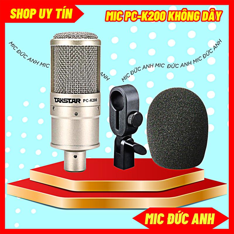 Mic Thu Âm PC K200 Micro Livestream Hợp Kim Màu Bạc Dùng Nguồn 48V Phù Hợp Nhiều Dòng Sound Card Và Mixer