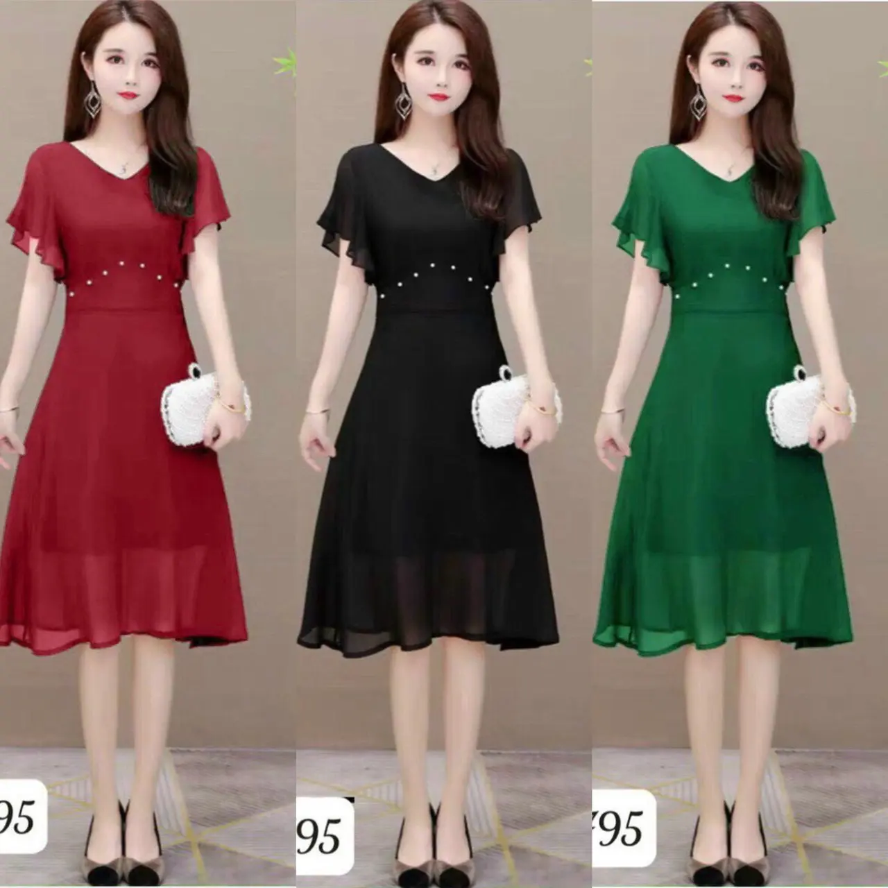 ĐẦM XÒE CÁNH TIÊN ĐÍNH NGỌC DỰ TIỆC XINH MÁT MẺ JANGMY Nữ Dress
