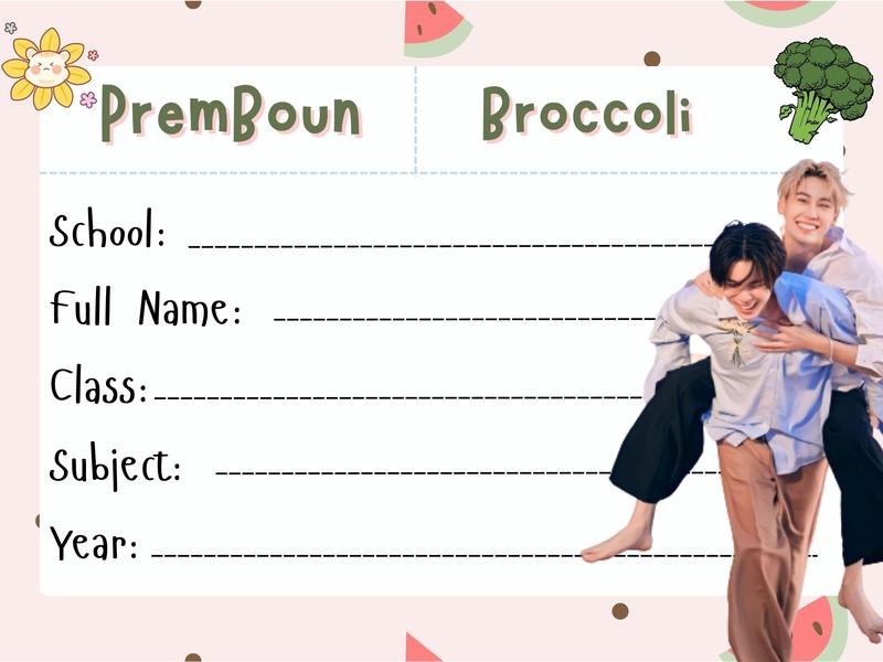 Nhãn vở BounPrem (16 cái) - có keo dán 8