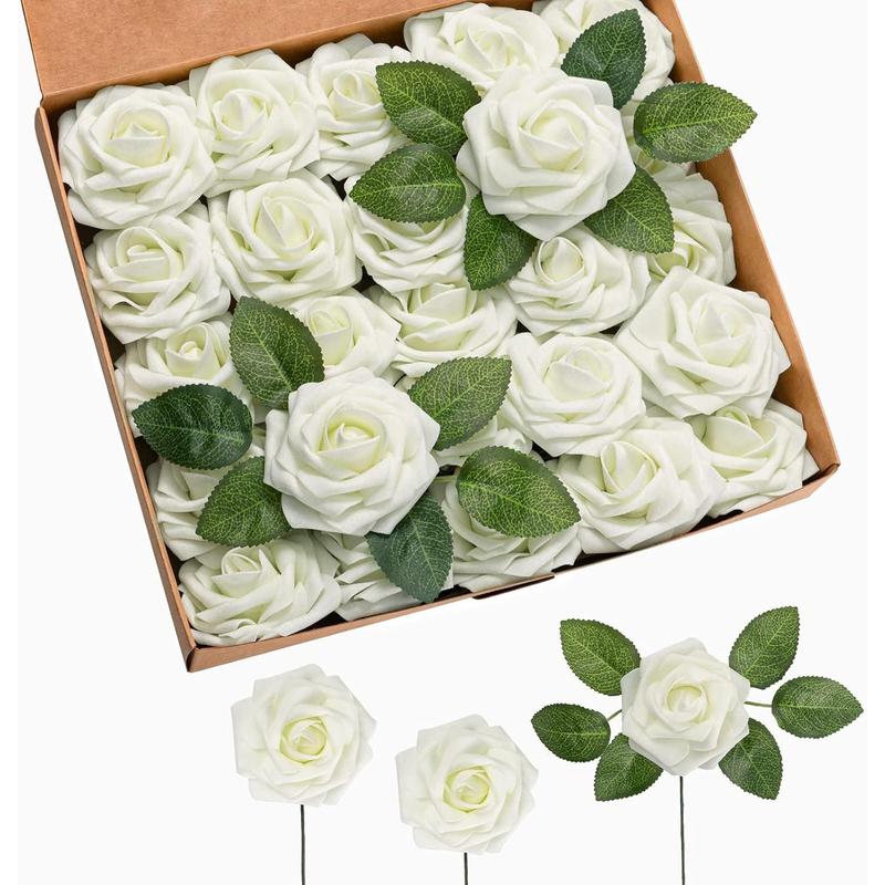 Artificial Roses 50 count Real Looking Roses w/Stem DIY Wedding ...