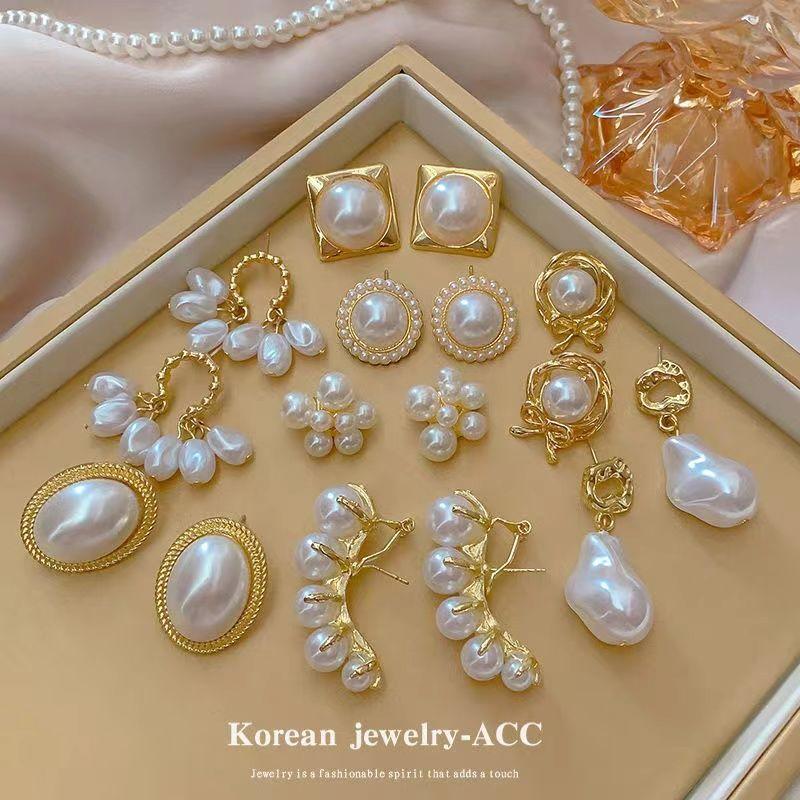 Anting-anting Bunga Api Mutiara, Gaya Retro, Reka Bentuk Elegan dan ...