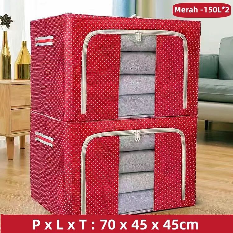 (2 buah)150L -Bertitik merah
