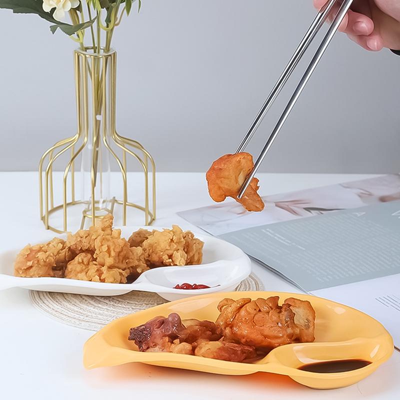 Creative Mango-shaped Seasoning Dish Multi-specification Snack French Fries Dipping Sauce Platter Wheat Straw Fiber Bowl Tableware Household Kitchen Breakfast Snack Dip Tray 3