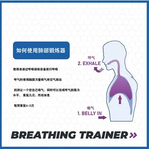 Lung Respirator Fitness Trainer Silikon Breathing Trainer Exercise Alat Latihan Respirator Peralatan Untuk Meningkatkan Stamina