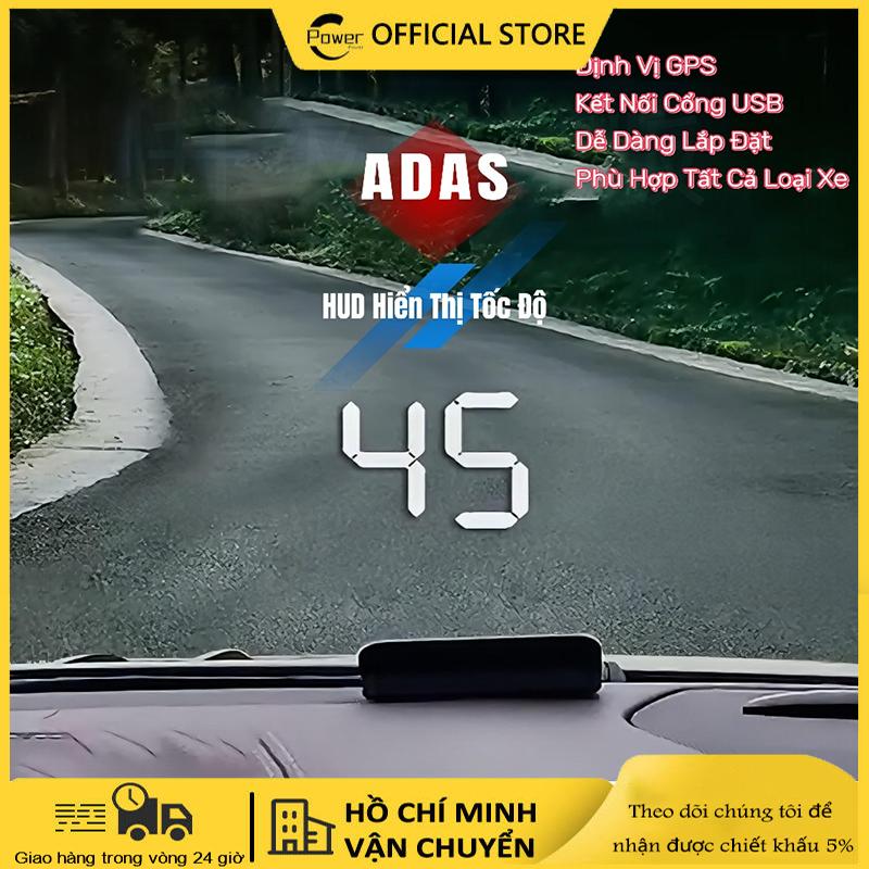HUD ADAS Hiển Thị Tốc Độ Kính Lái Ô Tô - Tích Hợp GPS ODO Cảnh Báo Tốc Độ Cổng USB
