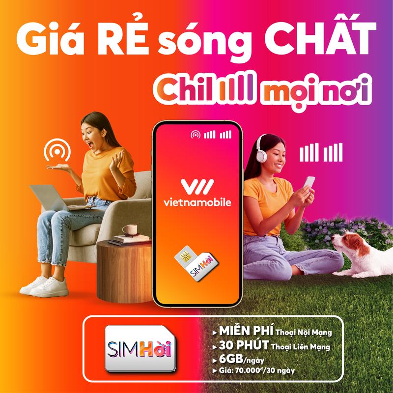 Product Introduction of SIM Hời Vietnamobile 4G Nano, 6GB/ngày ~ 180GB/tháng, Miễn phí tháng đầu tiên 3