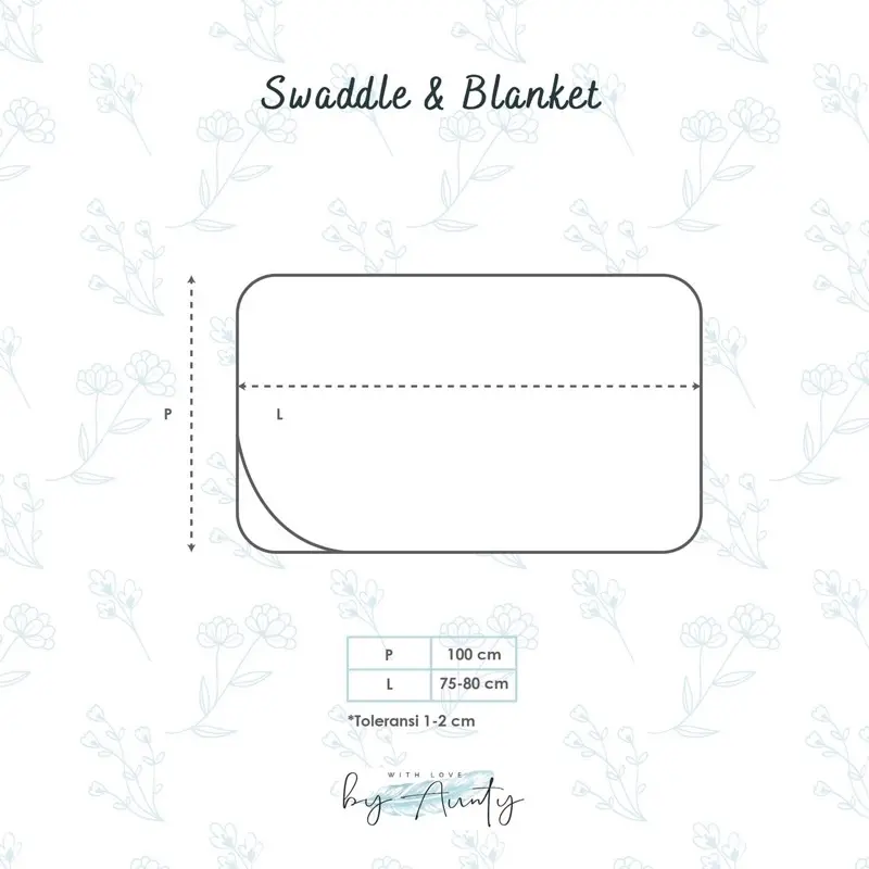 SHOPBYAUNTY - Texture Swaddle with Knot Hat (Bedong Bayi dan Topi Kuncup) 4