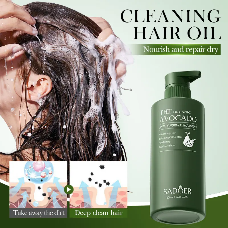 Full Avocado Anti-Dandruff Oil Control Shampoo Sadoer Fluffy Deep Cleansing Shampoo Conditioner Haircare Cleanser Comfort