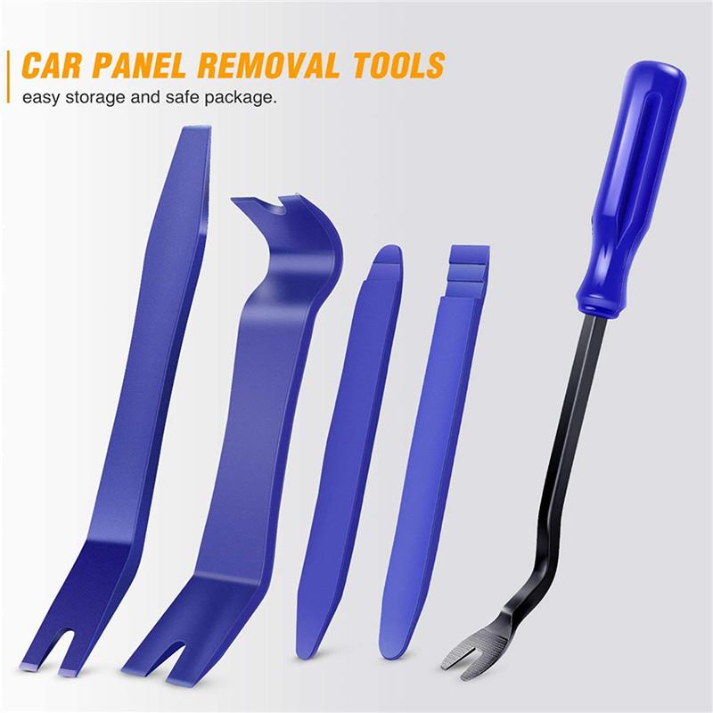 Product Introduction of 5Pcs/13Pcs Portable Car Panel Removal Tool Kit Nail Puller Radio Audio Door Pry Repair Clip Trim Dash Removal Installer Hand Tool 11