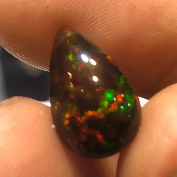 Natural black opal Jarong