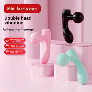 Mini Dual-Head Electric Massage Gun for Portable Muscle Relaxation with Multi-Level Massage hair curler