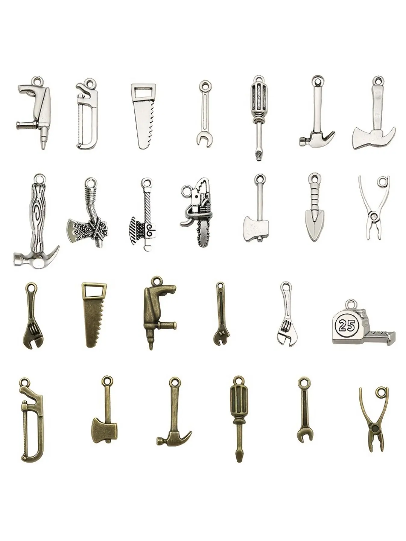 Vintage Alloy Tool Design Pendant, DIY Jewelry Accessories for Necklace & Bracelet Making, Jewelry Making Supplies for Men & Women