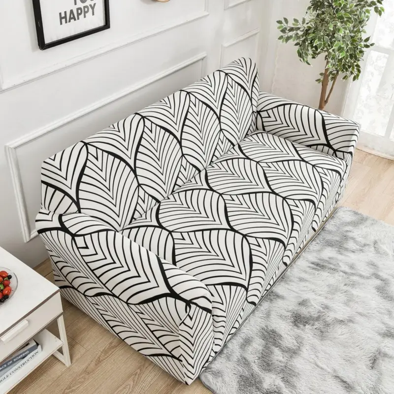 Abstract Leaf Pattern Sofa Cover, 1 Count/2 Counts Soft Comfortable Sofa Slipcover, Sofa Protector for Home Living Room Hotel Decor 7