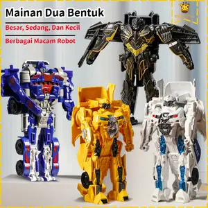 Gstar Paket Mainan Robot Dua Bentuk Optimus Prime Transformed Inersia Truck Ukuran Besar Sedang Kecil Seru Koleksi Hadiah Anak