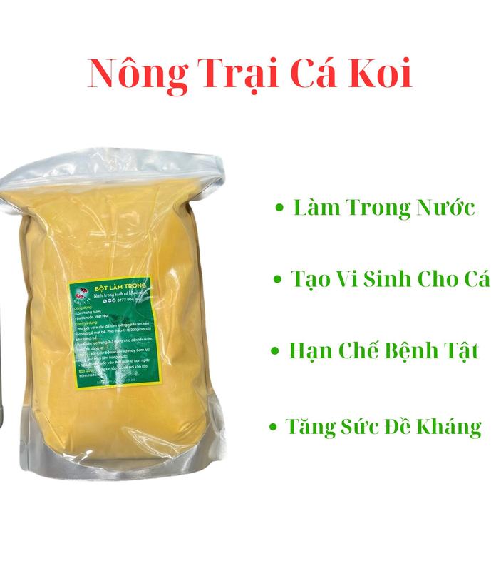 Bột làm trong nước hồ cá Koi diệt tảo, diệt rêu - 2kg