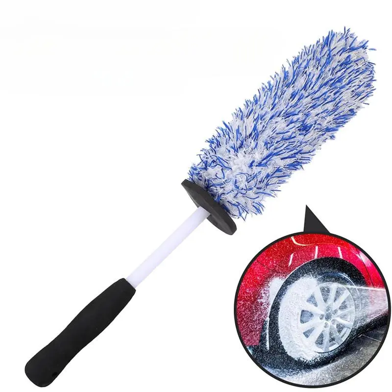 Car Wheel Cleaning Brush, Car Wheel Cleaning Tool with Non-slip Handle, Professional Car Wash Accessories 4