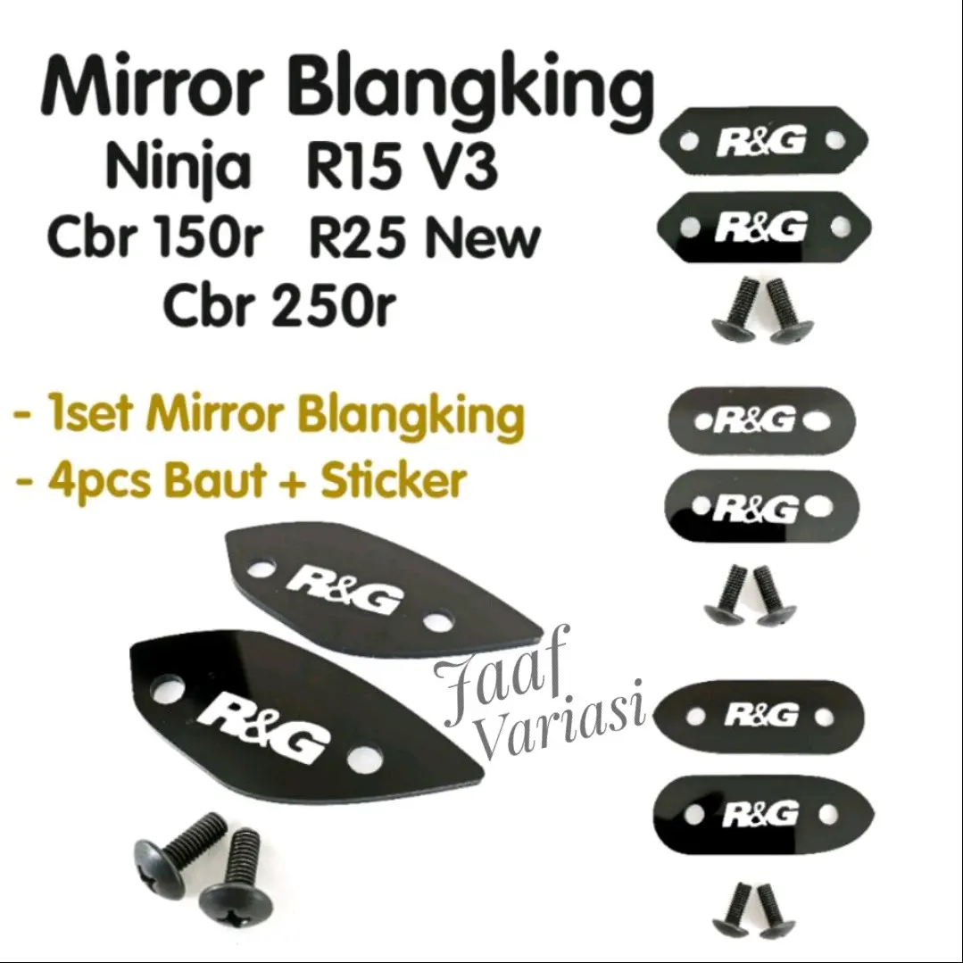 Mirror Blangking Cover Tutup Spion Cbr 150R R15 V3 Ninja Cbr 250R