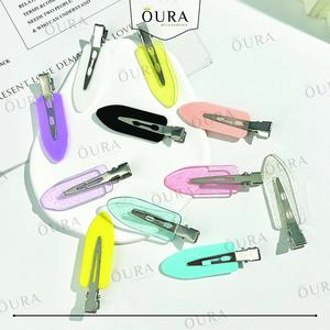 Jepit Rambut Poni Wanita Model Seamless 1 Pcs Jepit DIY Motif Polos Transparan Glitter Aesthetic Hair Clips Fashion Korean Style Aksesoris