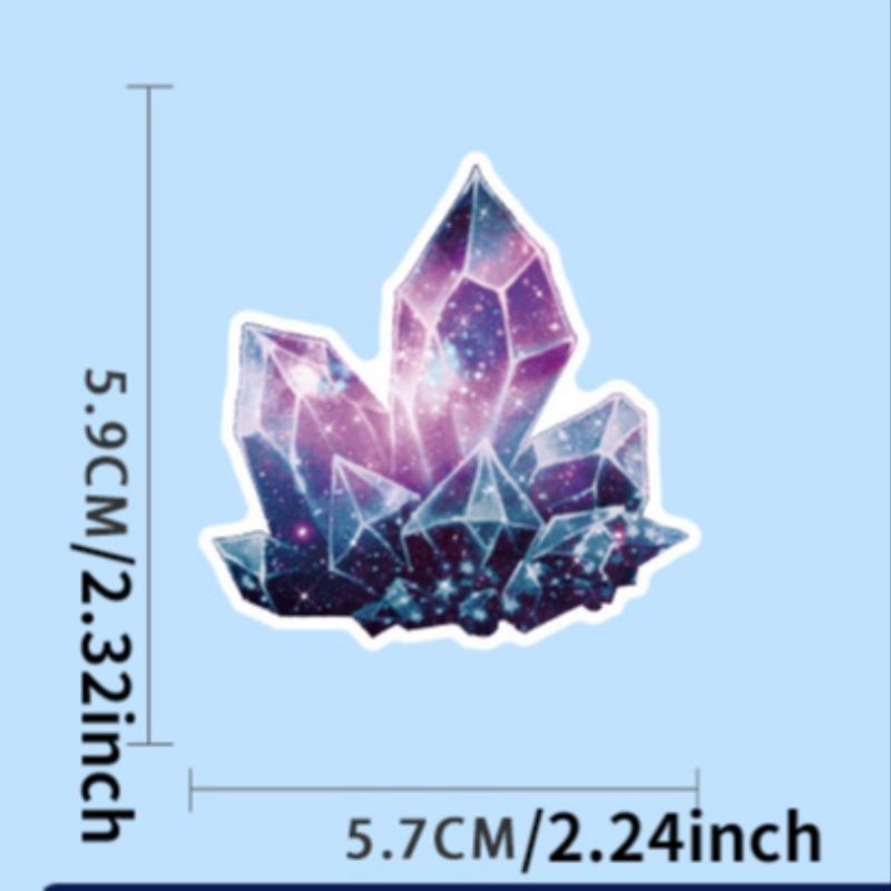 Boho Style Crystal Pattern Sticker, Waterproof Cartoon Sticker, Decoration Sticker For DIY Phone Case, Computer, Guitar, Bag, Water Cup, Scrapbook 1