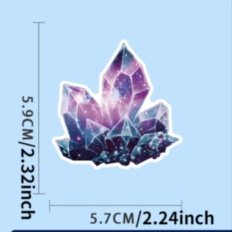 Boho Style Crystal Pattern Sticker, Waterproof Cartoon Sticker, Decoration Sticker For DIY Phone Case, Computer, Guitar, Bag, Water Cup, Scrapbook 1