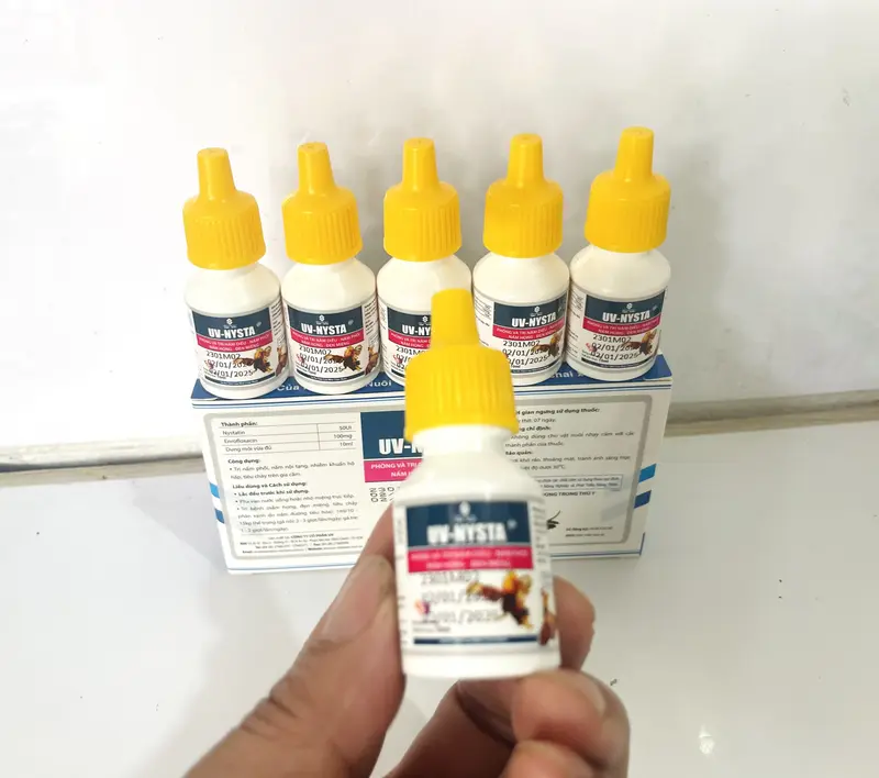 UV Nista (10 ml) Nấm diều, họng, tiêu hoá, phân xanh, phân trắng trên gà đá, chim kiểng và thú cưng - Profarm 3