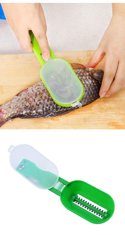 Product Introduction of Fish Cleaning Scraper Stainless Steel Quick Fish Removal Peeler Scraper Bone Tweezers for Kitchen Convenience 6