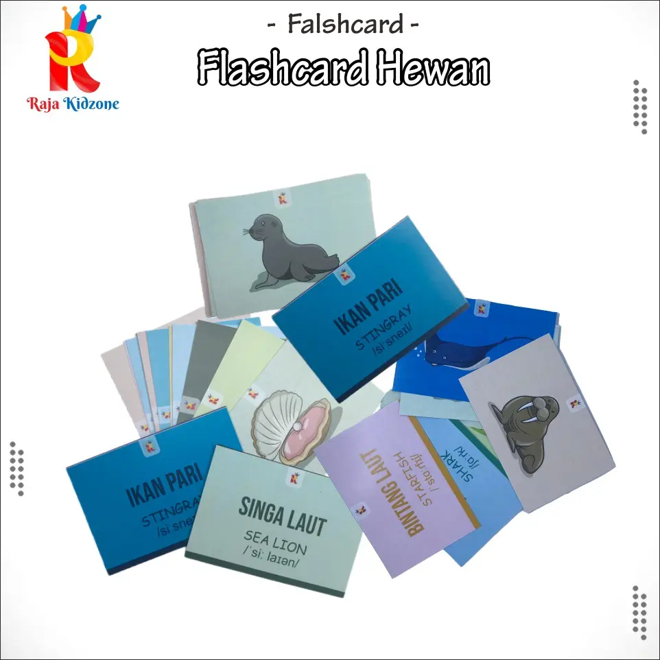 Raja Kidzone Flashcard Mainan Edukasi Kartu Belajar - Abjad (50pcs) Anak