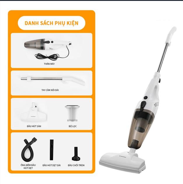 [Hàng nhập khẩu] Máy hút bụi cầm tay vacuum cleaner công suất cao chống va chạm dễ dàng sử dụng. máy hút bụi dạng hộp dễ tách rời vệ sinh sử dụng như Chổi & cây lau nhà chạy điện, đa năng 3 in 1 dành cho gia đình.