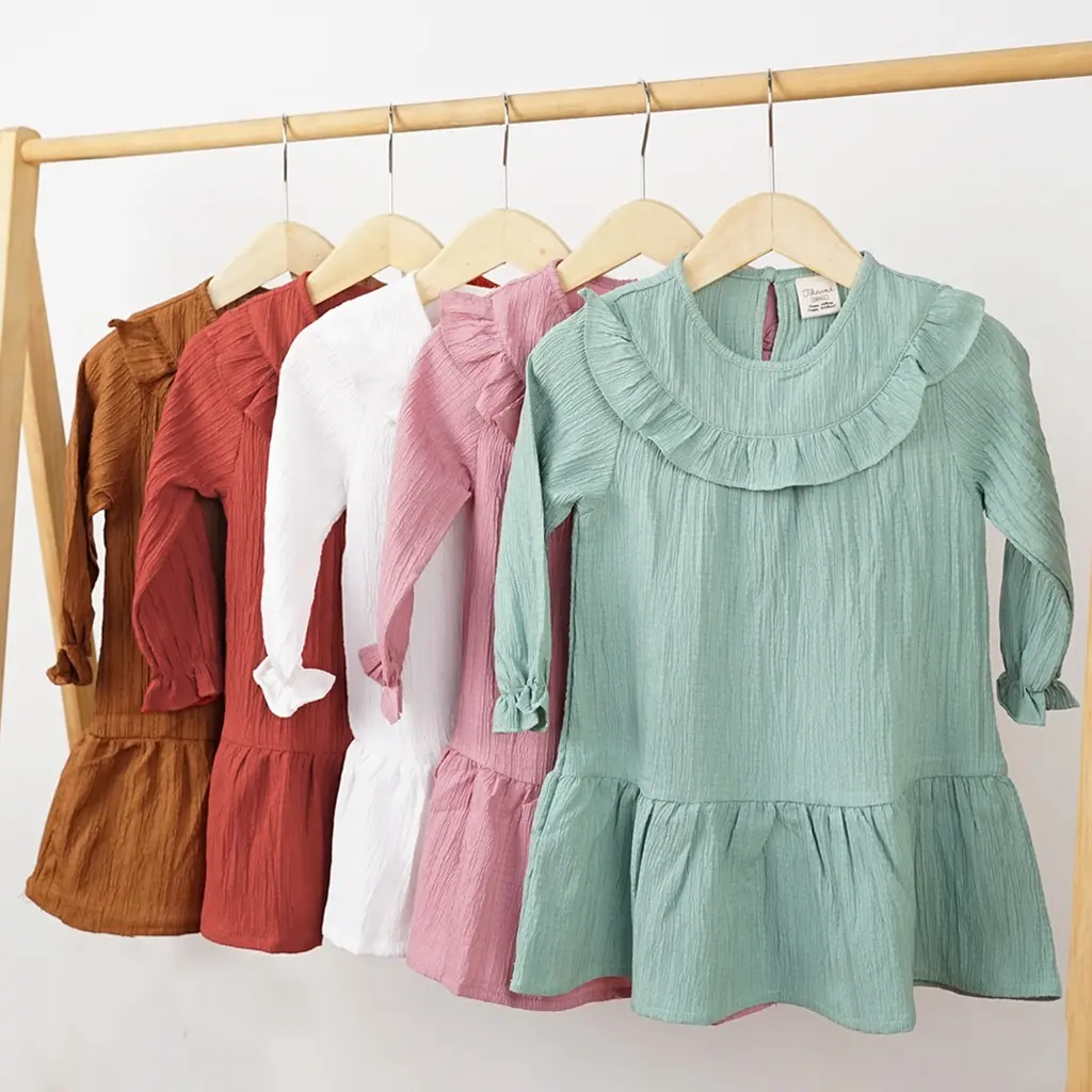 Totami Anya Dress 1 - 6 Tahun Baju Anak Perempuan Merah Lengan