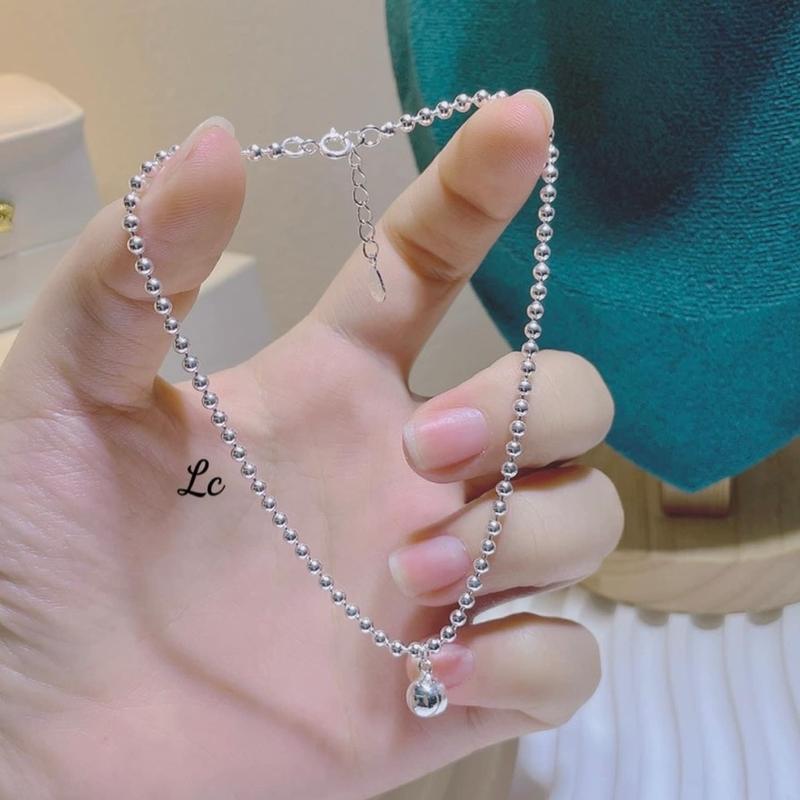 Lắc tay + lắc chân bi mix chuông kêu bạc ta cho nữ _ Bạc đẹp Hải hạnh HHJ lắc chân  bạc có chuông kêu