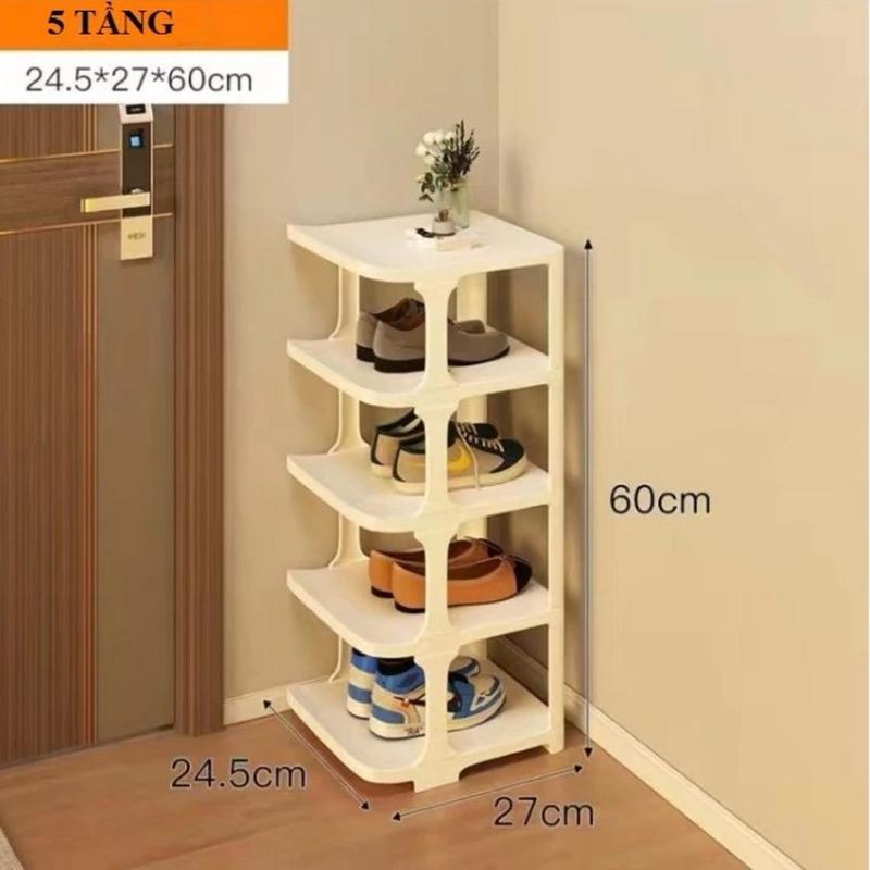  Kệ để giày Giá để giày 5 tầng kiểu mới đa năng thông minh chất liệu nhựa Gia dụng Yến Nhi đa năng 