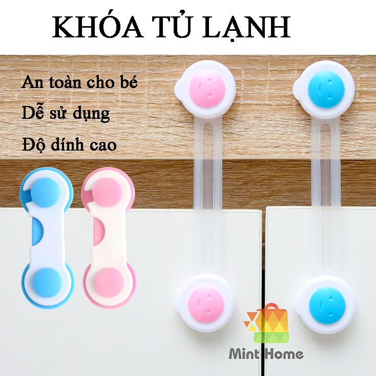 Combo 10 Khóa cửa tủ lạnh mini giá rẻ, khóa gài tủ vải đựng quần áo, tủ nhựa, tủ giày gỗ thông minh, ngăn kéo, lò vi sóng Voi Kem