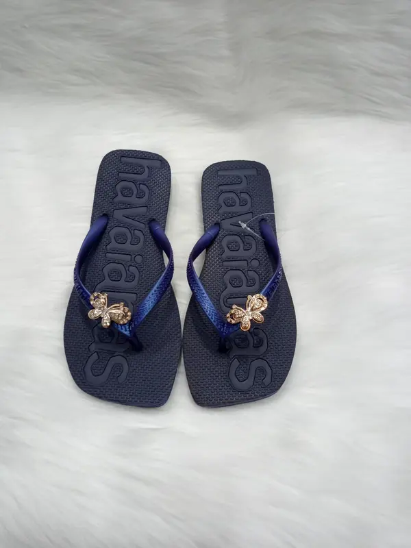 (Chon lùi 1 size)Dép Kẹp Xốp Nữ Thời Trang Đính Khóa Chất Liệu Xốp Nhẹ DéP 5