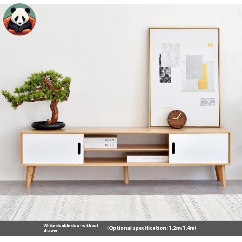 【SG Sales】Solid Wood TV Cabinet, Floor Cabinet, Modern Minimalist Small Unit, Low Cabinet, Living Room Storage Cabinet, Combination Table 5
