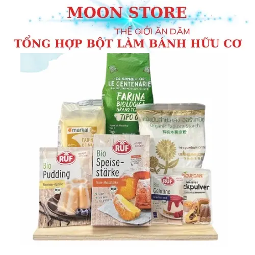 [Có nguyên gói và Túi chiết] Tổng hợp bột làm bánh hữu cơ cho bé ăn dặm 0