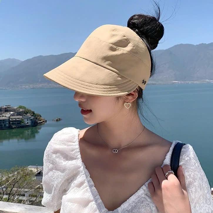 Mũ Lưỡi Trai Nửa Đầu - Buộc tóc Búi Tóc Đều Đội Được Nón Chống Nắng Nón Vành Rộng Mũ Dã Ngoại Du Lịch Phụ Kiện Đội Đầu #mudinang #muluoitrai #khautrangvaphukien
