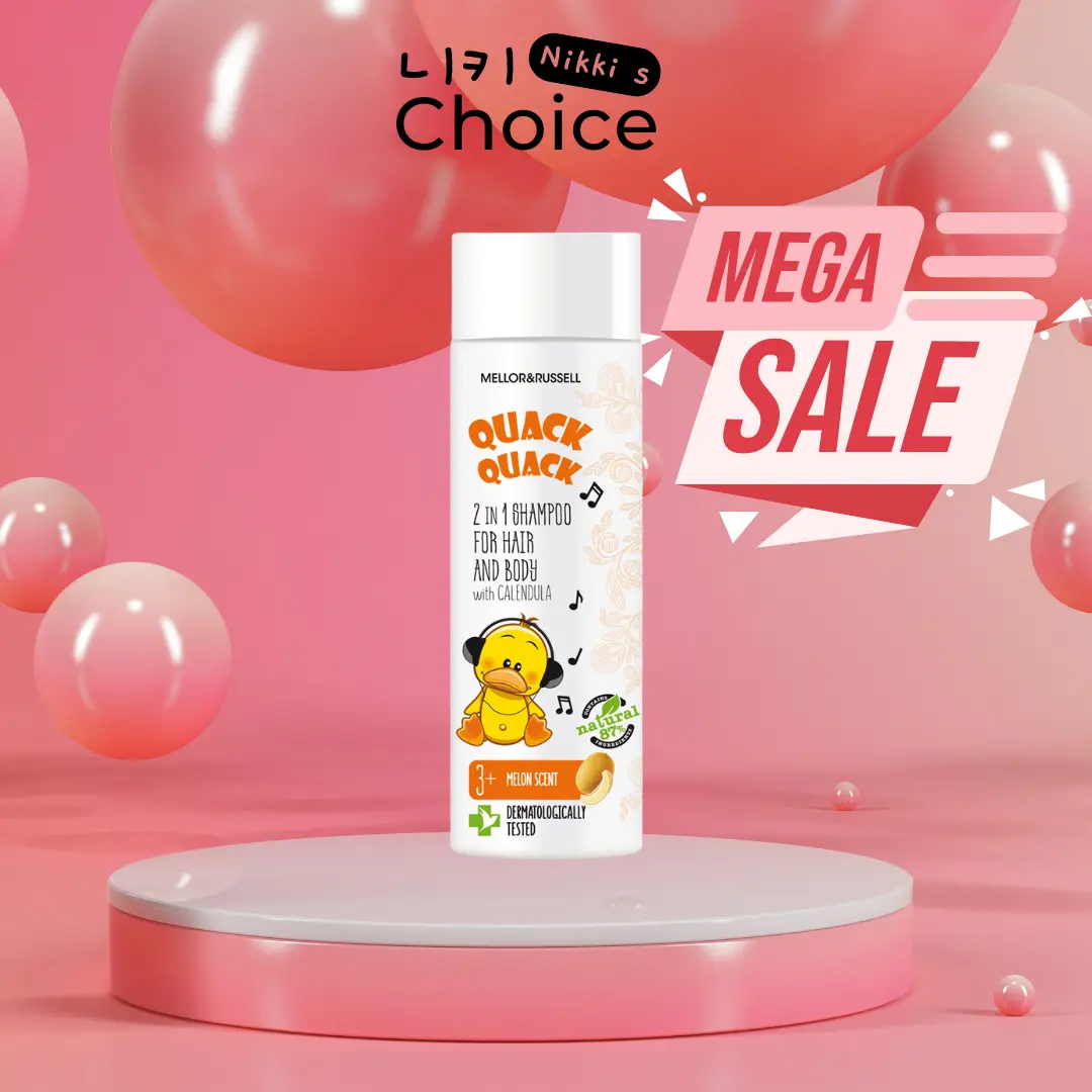 QUACK QUACK Dầu gội & tắm 2 trong 1 trẻ em với cúc Calendula 200ml - 2 in 1 Shampoo For Hair and Body with Calendula