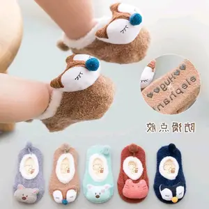 Sepatu Kaos Kaki Prewalker Bayi Anak Bulu Lembut Korea Motif Hewan