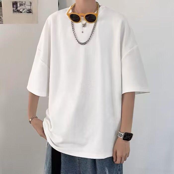 Product Introduction of [Store Hot Sale] European and American High Street Short-Sleeved Men's Summer Ins Fashion Brand Retro T-shirt Men's Design Sense Niche Fashion Loose All-Matching Clothes 13