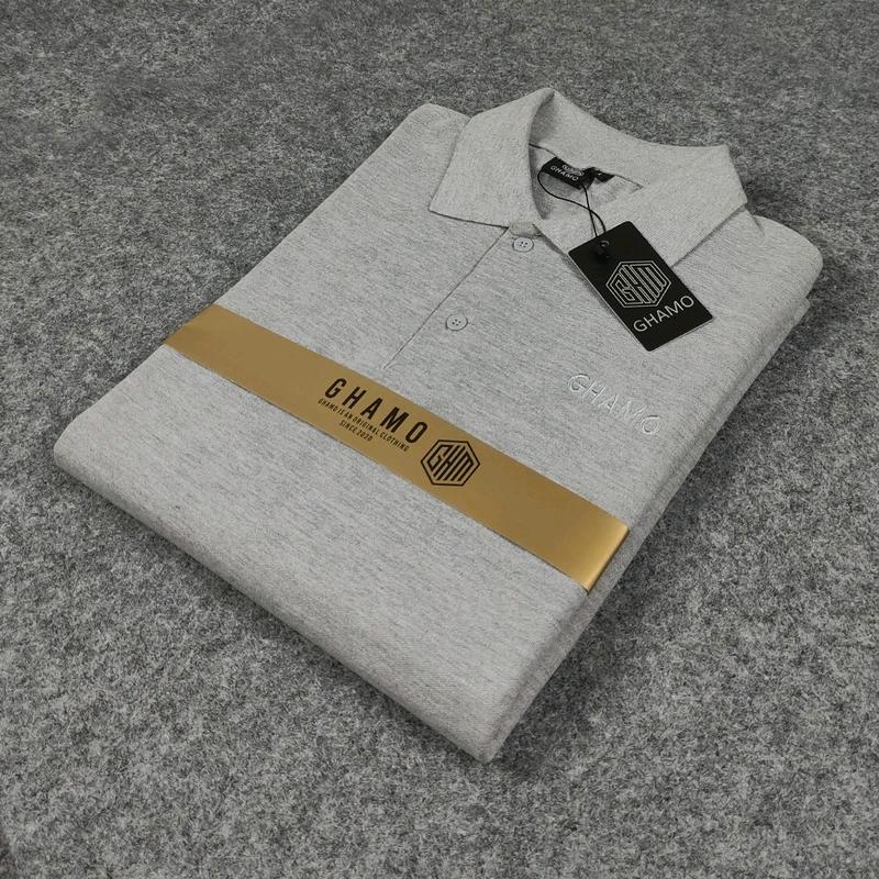 Kaos Krah Polo Shirt Pria Distro Keren Kaos Polo BerKerah Pria Dewasa Katun Serat Lengan Pendek Baju Fit Panjang Motif T-Shirt Atasan Casual Santai 0